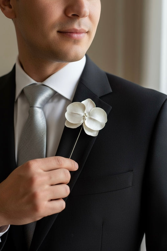 Boutonnière Orquídea lisa