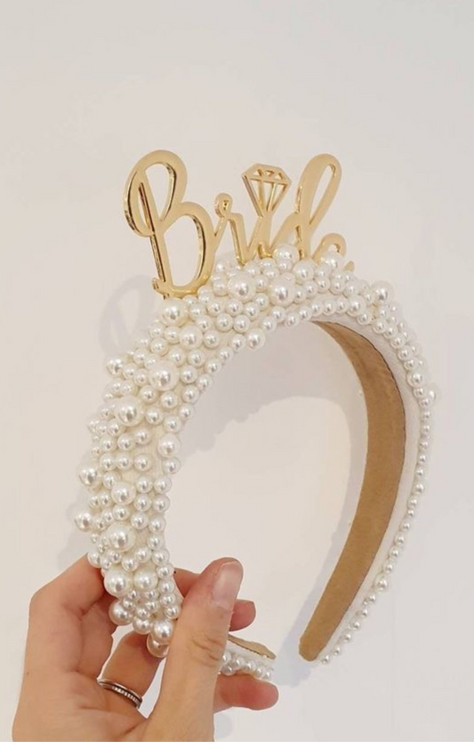Diadema perlas Bride