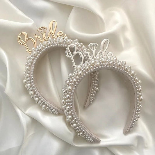 Diadema perlas Bride