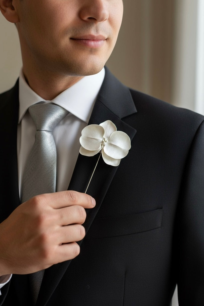Boutonnière Orquídea lisa